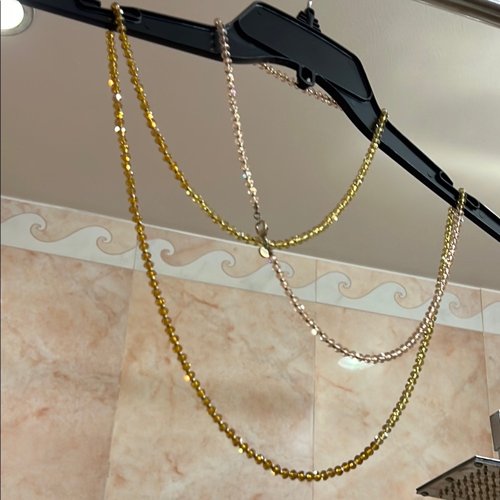 Elegant Gold and Silver Beaded Necklace
